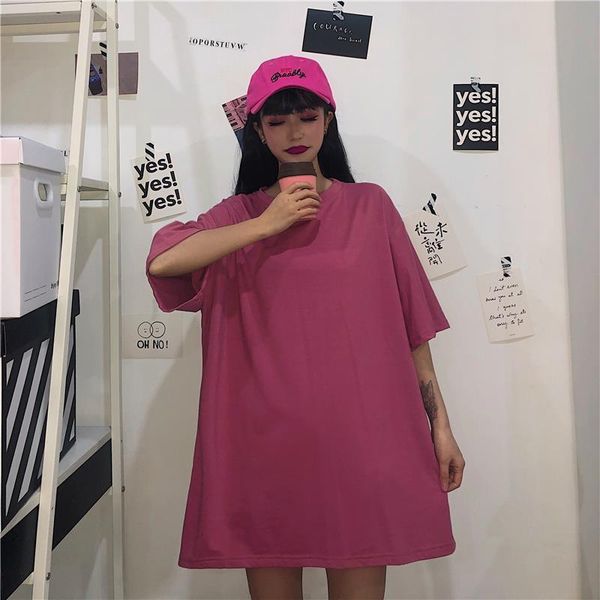 vogue style solid casual loose women t shirt cute fashion o neck soft short sleeve arrival all match cotton, White
vogue style solid casual loose women t shirt cute fashion o neck soft short sleeve arrival all match cotton, White