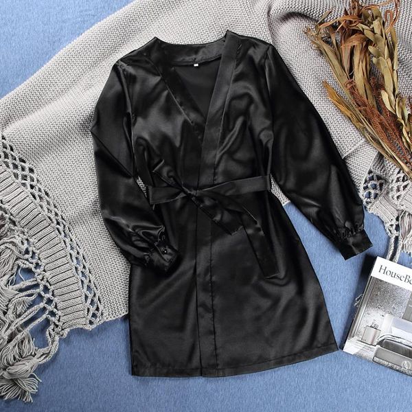 women's sleepwear hiloc lantern sleeve burgundy robes women satin silk robe pure color long winter black white autumn, Black;red
women's sleepwear hiloc lantern sleeve burgundy robes women satin silk robe pure color long winter black white autumn, Black;red