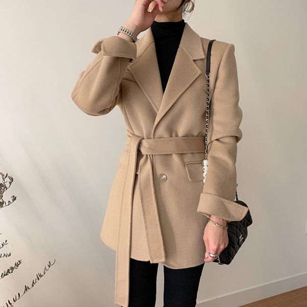 ol notched commute minimalist woolen blazer coat autumn winter formal women blazers loose suit jacket with belt 210421, White;black
ol notched commute minimalist woolen blazer coat autumn winter formal women blazers loose suit jacket with belt 210421, White;black