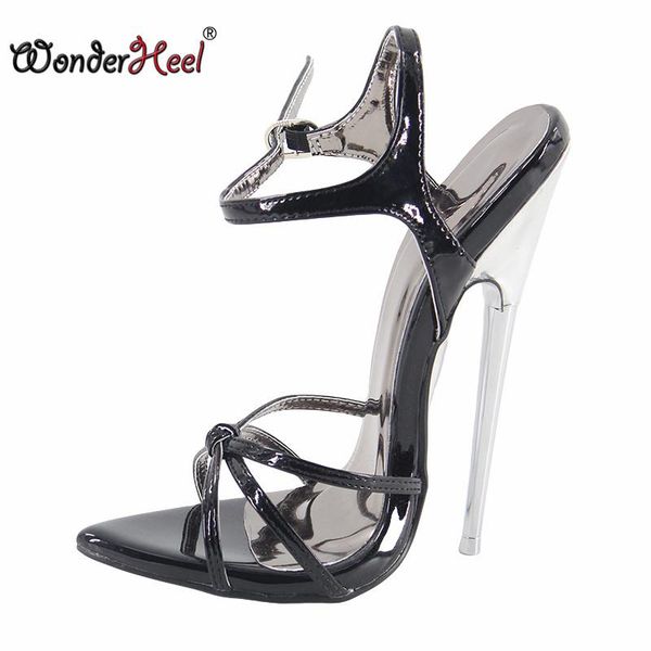 dress shoes wonderheel 2021 summer extreme high heel 18cm thin pointed toe fetish ankle straps women sandals, Black
dress shoes wonderheel 2021 summer extreme high heel 18cm thin pointed toe fetish ankle straps women sandals, Black