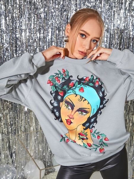 x ellice cothern figure graphic drop shoulder oversized pullover b16p#, White;black
x ellice cothern figure graphic drop shoulder oversized pullover b16p#, White;black