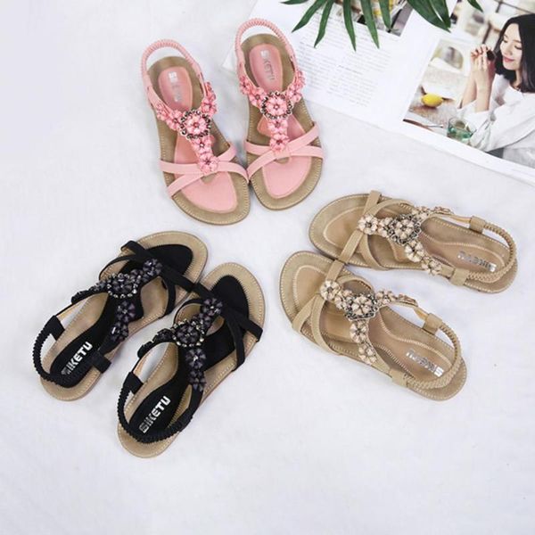 sandals summer shoes woman flat bohemian sandalias thongs color rhinestones women, Black
sandals summer shoes woman flat bohemian sandalias thongs color rhinestones women, Black