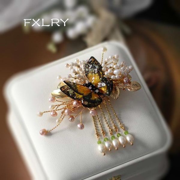 hair clips & barrettes fxlry original handmade natural pearl vintage butterfly fringed clip head ornament for girl to gift, Golden;silver
hair clips & barrettes fxlry original handmade natural pearl vintage butterfly fringed clip head ornament for girl to gift, Golden;silver