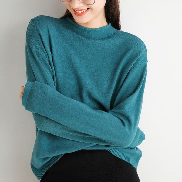 women's sweaters 2021 autumn winter sweater korean style trend half high collar solid color long-sleeved slimming cashmere, White;black
women's sweaters 2021 autumn winter sweater korean style trend half high collar solid color long-sleeved slimming cashmere, White;black