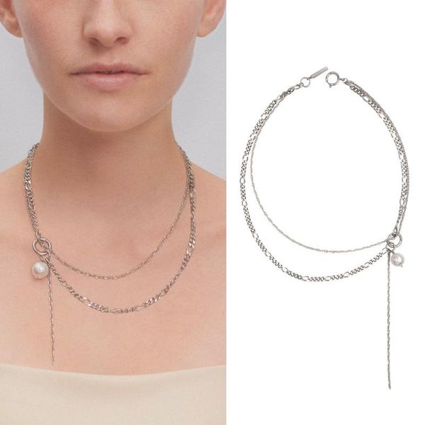 pendant necklaces the accessories exaggerate double-layered chain punk wind pearl tasser long necklace women sweater, Silver
pendant necklaces the accessories exaggerate double-layered chain punk wind pearl tasser long necklace women sweater, Silver