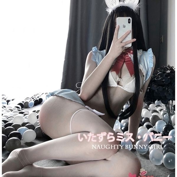 ojbk erotic lingerie costumes school girl cos sailor moon cosplay costumes bunny girl women maid outfit kawaii mini skirt, Black;white