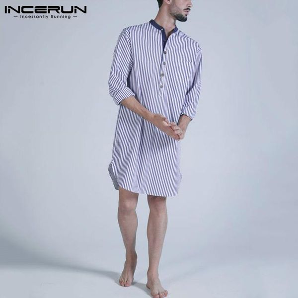 men's sleepwear stand collar buttons bathrobes homewear incerun mens leisure striped sleep robes man casual pockets comfortable nightgo, Black;brown
men's sleepwear stand collar buttons bathrobes homewear incerun mens leisure striped sleep robes man casual pockets comfortable nightgo, Black;brown