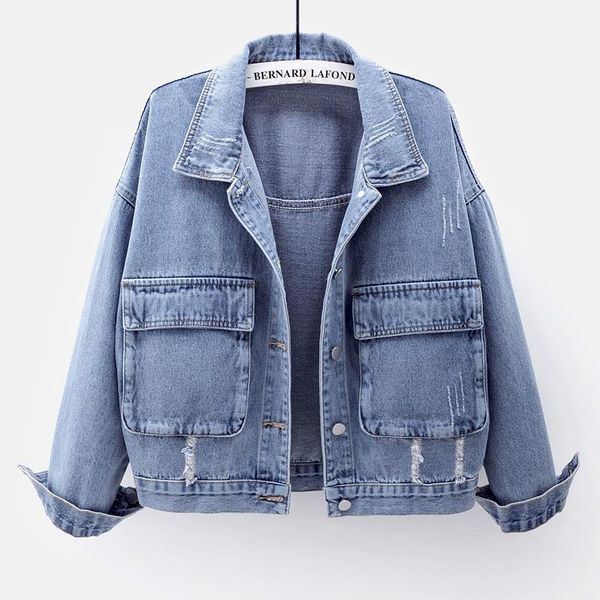 spring autumn vintage frayed short denim jacket coat women big pocket outerwear loose blue jeans females chaqueta mujer women's jackets, Black;brown
spring autumn vintage frayed short denim jacket coat women big pocket outerwear loose blue jeans females chaqueta mujer women's jackets, Black;brown