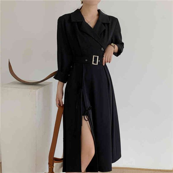 minimalist autumn black suit dress women elegant ol work notched lace-up high waist long dresses vestidos 210421, Black;gray
minimalist autumn black suit dress women elegant ol work notched lace-up high waist long dresses vestidos 210421, Black;gray