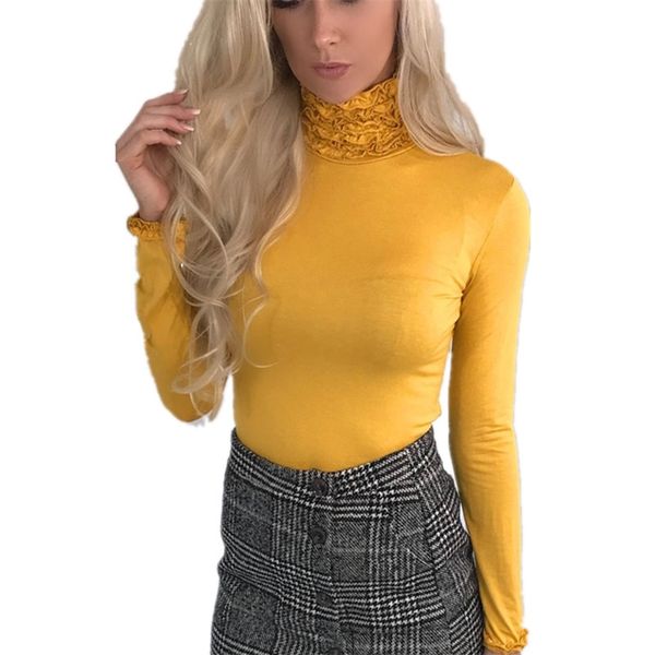 ruffles turtleneck slim autumn basic t shirt long sleeve women's winter high neck bodycon female fashion t-shirt tees 210507, White
ruffles turtleneck slim autumn basic t shirt long sleeve women's winter high neck bodycon female fashion t-shirt tees 210507, White