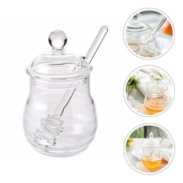 storage bottles & jars 1 set honey jar with dipper holder syrup sugar pot kitchen container
storage bottles & jars 1 set honey jar with dipper holder syrup sugar pot kitchen container