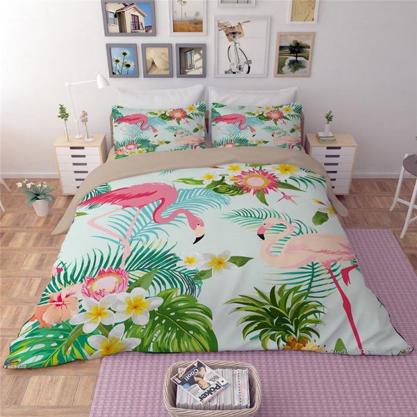 bedding sets pink flamingo green duvet cover set animal flower leaves printed bird king cute girls bed 3/4pcs bedspread
bedding sets pink flamingo green duvet cover set animal flower leaves printed bird king cute girls bed 3/4pcs bedspread