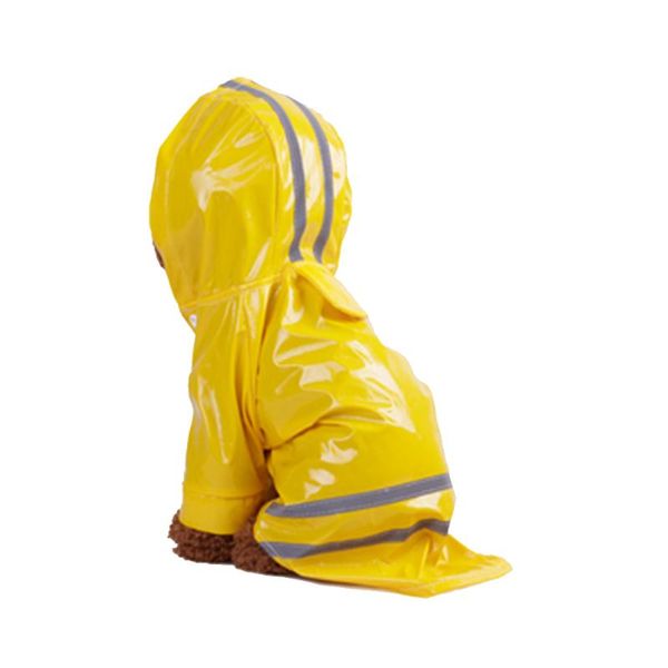 dog apparel pet raincoat cat clothes pu reflective hooded colorful weatherproof jacket