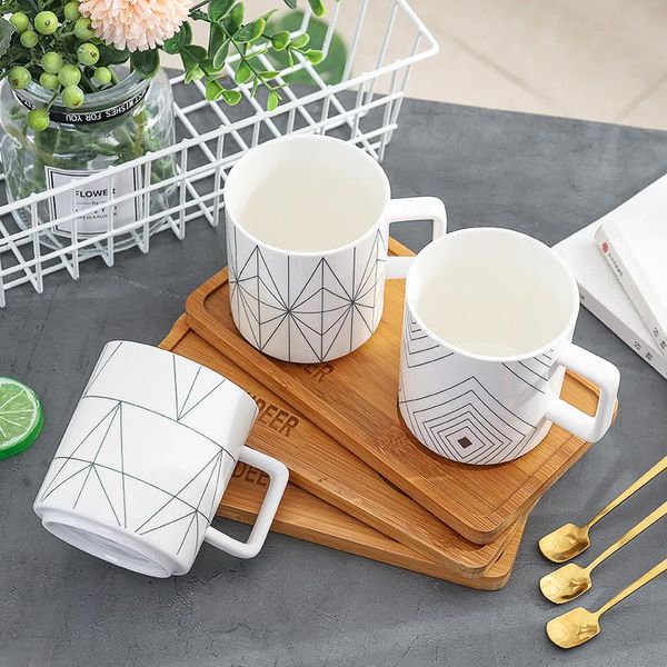 nordic style wooden tray coffee cup and saucer creative with spoon ceramic business office mug gift wedding mugs
nordic style wooden tray coffee cup and saucer creative with spoon ceramic business office mug gift wedding mugs