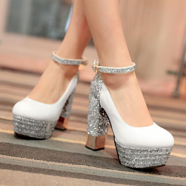 dress shoes europe and america waterproof platform summer ultra high heels 13cm fine with sequins golden wedding women, Black
dress shoes europe and america waterproof platform summer ultra high heels 13cm fine with sequins golden wedding women, Black