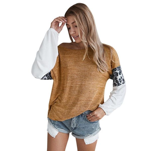women's t-shirt donsignet fashion spring casual round neck pullover hit color stitching simple loose long-sleeved, White
women's t-shirt donsignet fashion spring casual round neck pullover hit color stitching simple loose long-sleeved, White