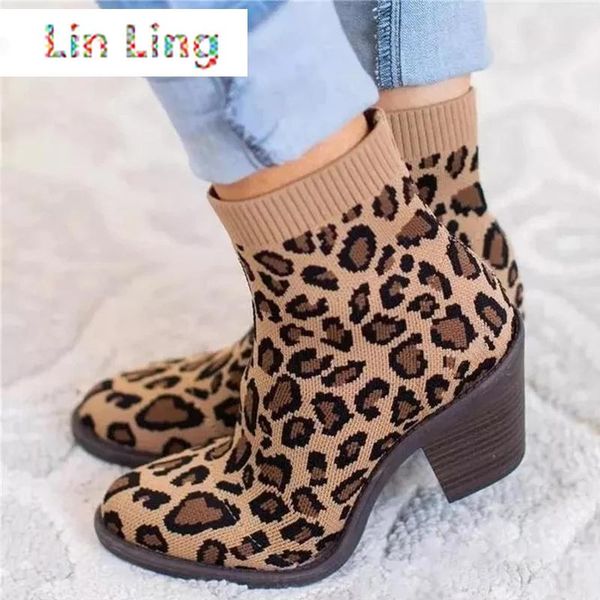 boots rimocy elastic knit leopard print women autumn plus size 43 high heels ankle woman slip on short botas mujer, Black
boots rimocy elastic knit leopard print women autumn plus size 43 high heels ankle woman slip on short botas mujer, Black