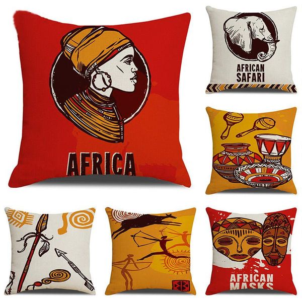 pillow case ethnic style african lady pillowcase home decor throw covers linen cushion cover women 45*45cm 
pillow case ethnic style african lady pillowcase home decor throw covers linen cushion cover women 45*45cm