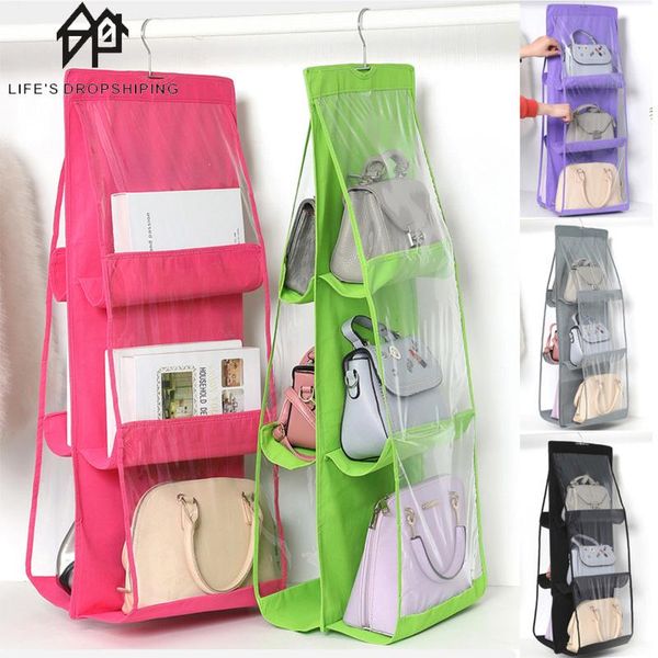 pocket double sided hanging handbag organizer for wardrobe closet transparent storage bag door wall clear sundry shoe bags
pocket double sided hanging handbag organizer for wardrobe closet transparent storage bag door wall clear sundry shoe bags