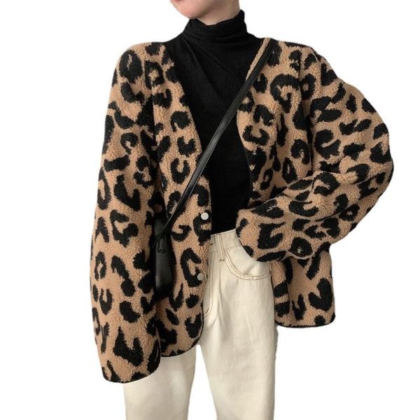 women's trench coats winter fashion women leopard coat vintage overcoat wool cashmere loose casual warm thick hooded jacket acolchado a, Tan;black
women's trench coats winter fashion women leopard coat vintage overcoat wool cashmere loose casual warm thick hooded jacket acolchado a, Tan;black