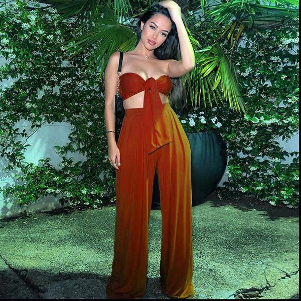women tracksuits two piece set sleeveless 2 bandage crop vintage wide leg pants woman suit autumn party outfits, Gray
women tracksuits two piece set sleeveless 2 bandage crop vintage wide leg pants woman suit autumn party outfits, Gray