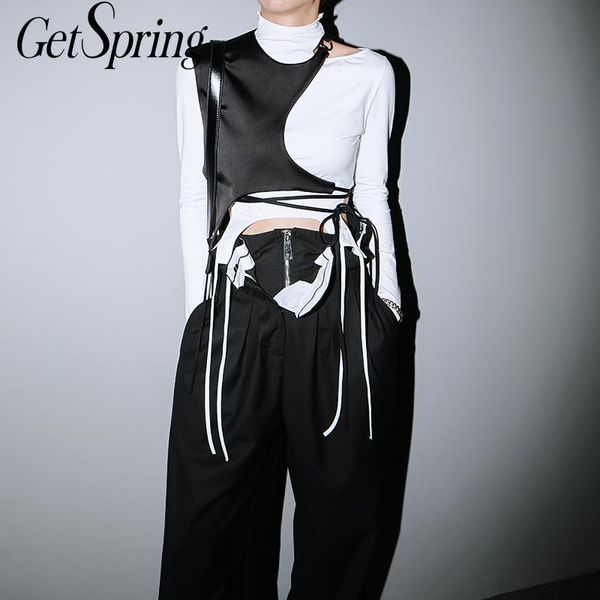 women's tanks & camis getspring women crop asymmetry short blakc fashion casual irregular black 2021 clothing, White
women's tanks & camis getspring women crop asymmetry short blakc fashion casual irregular black 2021 clothing, White