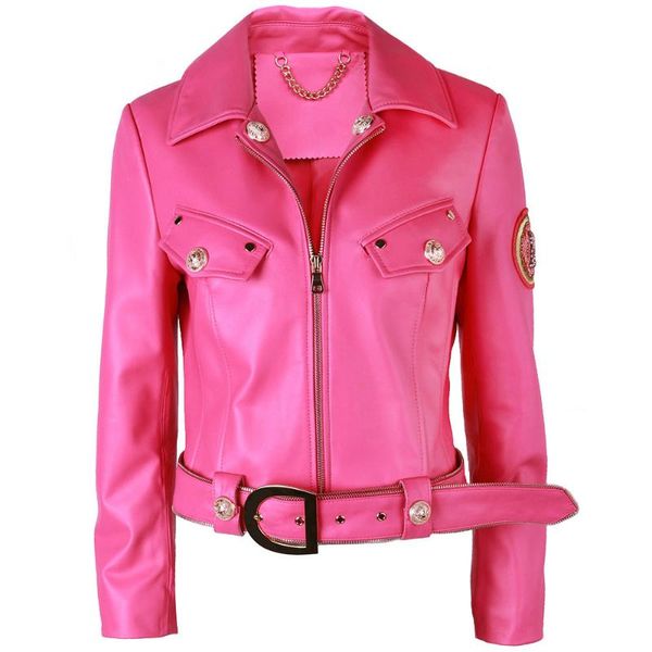 women's leather & faux yoloagain 2021 women genuine jacket ladies motorcycle biker streetwear, Black
women's leather & faux yoloagain 2021 women genuine jacket ladies motorcycle biker streetwear, Black