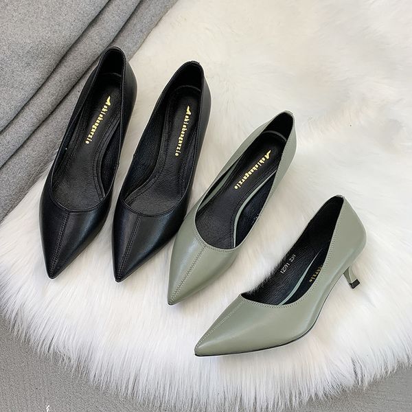 leather high heels women's shoes 2021 spring pointed shallow mouth fashion single, Black
leather high heels women's shoes 2021 spring pointed shallow mouth fashion single, Black
