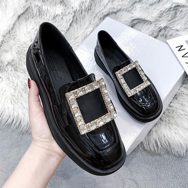 women loafer brand casual shoes platform soft ol working chunky heels british style loafers single dress, Black
women loafer brand casual shoes platform soft ol working chunky heels british style loafers single dress, Black