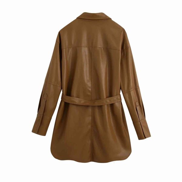 long sleeve women blouses shirts autumn he fall women's dress is loose and comes faux leather shirt with a belt, White
long sleeve women blouses shirts autumn he fall women's dress is loose and comes faux leather shirt with a belt, White