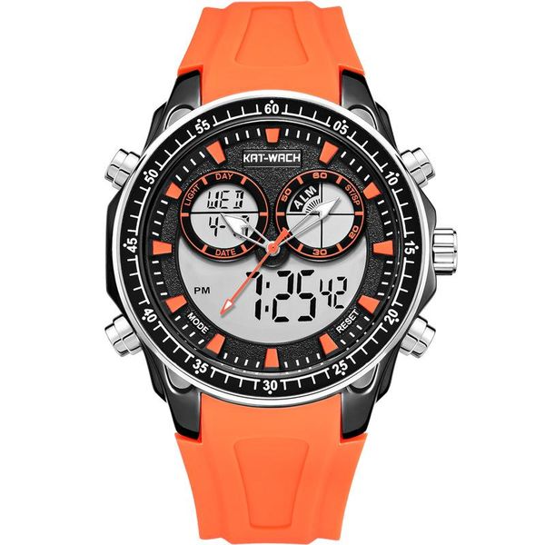 Kt1877 Order Sports Waterproof Silicone Belt Watch Double Machine Display Electronic Quartz Wristwatches, Slivery;brown
Kt1877 Order Sports Waterproof Silicone Belt Watch Double Machine Display Electronic Quartz Wristwatches, Slivery;brown