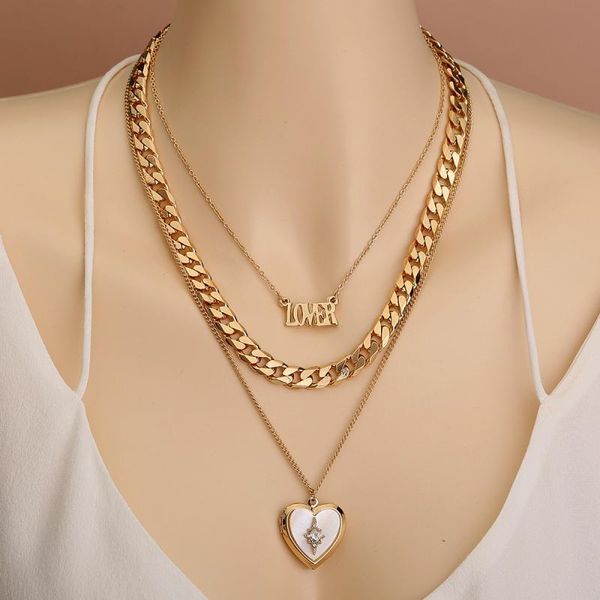 chains fashion multilayer letter heart pendants necklace sweater chain for women punk choker padlock goth jewelry aesthetic accessories, Silver
chains fashion multilayer letter heart pendants necklace sweater chain for women punk choker padlock goth jewelry aesthetic accessories, Silver