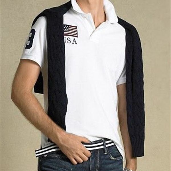 factoryur1m polo fashion casual style men big horse embroidery shirt solid color usa uk italy france flag camisa polos fit, White;black
factoryur1m polo fashion casual style men big horse embroidery shirt solid color usa uk italy france flag camisa polos fit, White;black