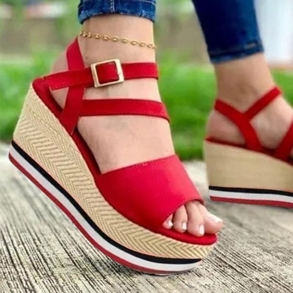 slippers 2021 summer women's sandals vintage wedge shoes woman buckle strap straw thick bottom flats platform flock female, Black
slippers 2021 summer women's sandals vintage wedge shoes woman buckle strap straw thick bottom flats platform flock female, Black