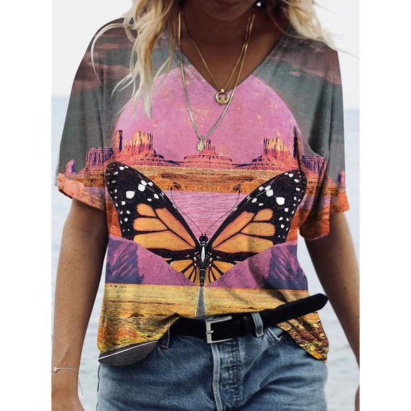 women's t-shirt butterfly t shirt women summer casual short sleeve womens loose v-neck streetwear harajuku ladies tee 15+choose, White
women's t-shirt butterfly t shirt women summer casual short sleeve womens loose v-neck streetwear harajuku ladies tee 15+choose, White