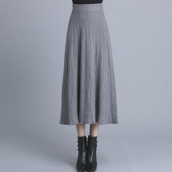 skirts long grey knitted skirt women ladies autumn winter warm stretch knitwear high waist knitting pleated jupe plissee femme, Black
skirts long grey knitted skirt women ladies autumn winter warm stretch knitwear high waist knitting pleated jupe plissee femme, Black