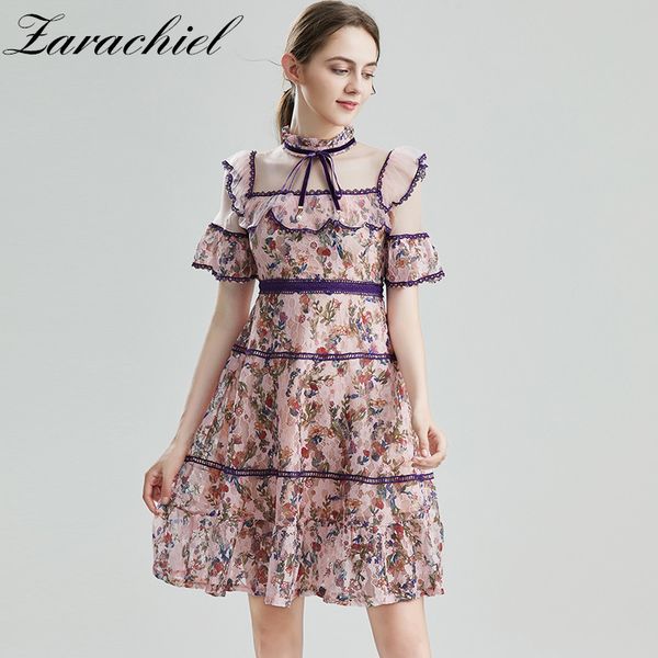 elegant summer flower women's ruffles mesh lace party dresses female flare sleeve stand collar ribbon pearls bow dress 210416, Black;gray
elegant summer flower women's ruffles mesh lace party dresses female flare sleeve stand collar ribbon pearls bow dress 210416, Black;gray
