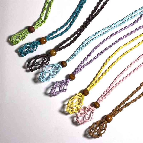 woven natural stone pendant necklace net pocket hollowed out handmade jewelry for men and women, Black
woven natural stone pendant necklace net pocket hollowed out handmade jewelry for men and women, Black