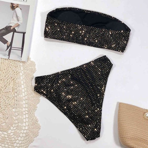 bla shiny bikinis mujer off shoulder bandeau swimsuit female high waist bikini set sequin swimwear women bathing suitby a
bla shiny bikinis mujer off shoulder bandeau swimsuit female high waist bikini set sequin swimwear women bathing suitby a