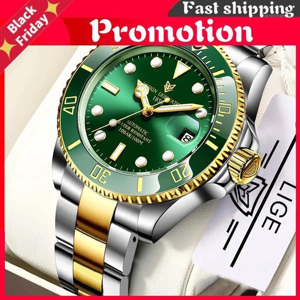 wristwatches 2021 men mechanical wristwatch stainless steel 100atm waterproof watch sports watches reloj hombre, Slivery;brown
wristwatches 2021 men mechanical wristwatch stainless steel 100atm waterproof watch sports watches reloj hombre, Slivery;brown