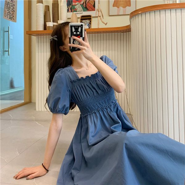 2021 elegant retro french long skirt puff sleeve square neck dresses for women folds preppy style harujuku dress summer, Black;gray
2021 elegant retro french long skirt puff sleeve square neck dresses for women folds preppy style harujuku dress summer, Black;gray