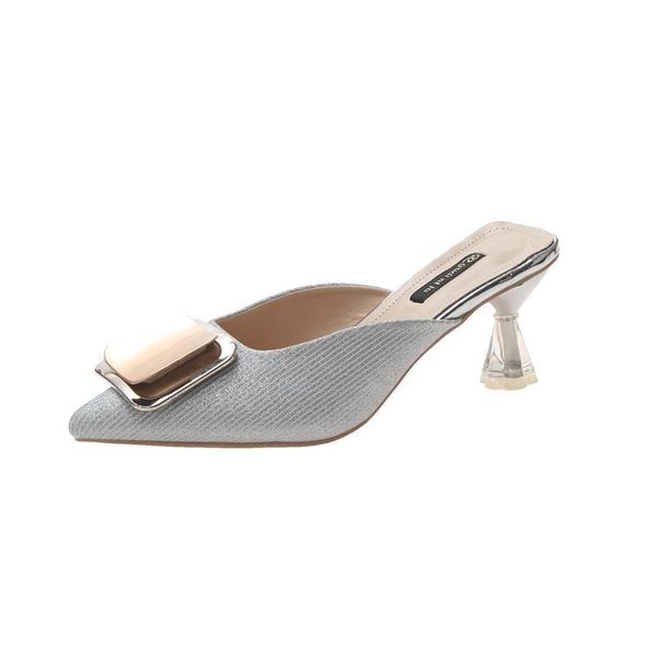 slippers women's shoes wear the summer 2021 high heel with square buckle and shallow mueller, Black
slippers women's shoes wear the summer 2021 high heel with square buckle and shallow mueller, Black