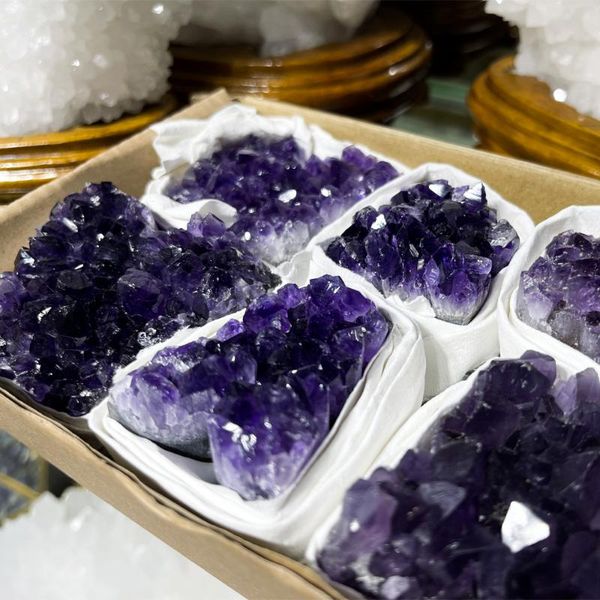 decorative objects & figurines 1 box of 600g-700g natural material amethyst crystal cluster healing stone feng shui specimen hand orname
decorative objects & figurines 1 box of 600g-700g natural material amethyst crystal cluster healing stone feng shui specimen hand orname