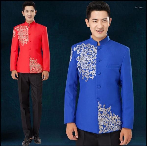 suits & blazers embroidered chinese tunic men's clothing host singer costumes formal wedding suit dress sets +pants1 olgc, White;black
suits & blazers embroidered chinese tunic men's clothing host singer costumes formal wedding suit dress sets +pants1 olgc, White;black