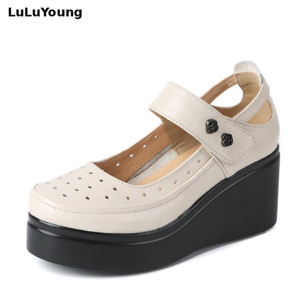 genuine leather shoes platform high heel pumps wedges for woman cutout sy-2013 dress, Black
genuine leather shoes platform high heel pumps wedges for woman cutout sy-2013 dress, Black