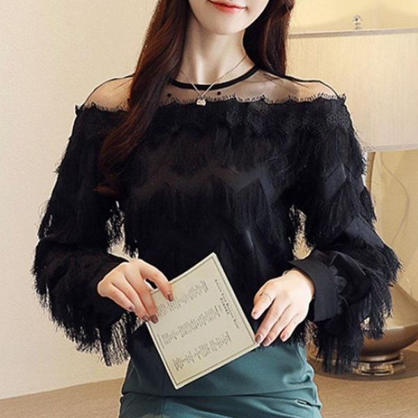 women's blouses & shirts blusas mujer de moda 2021 mulheres roupas manga longa fora do ombro franjas elegantes, White
women's blouses & shirts blusas mujer de moda 2021 mulheres roupas manga longa fora do ombro franjas elegantes, White