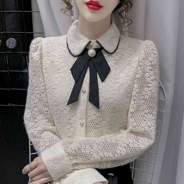 long sleeve apricot hollow lace blouse shirt blouse women blusas mujer de moda turn down collar blouse blusa e247 210426, White
long sleeve apricot hollow lace blouse shirt blouse women blusas mujer de moda turn down collar blouse blusa e247 210426, White