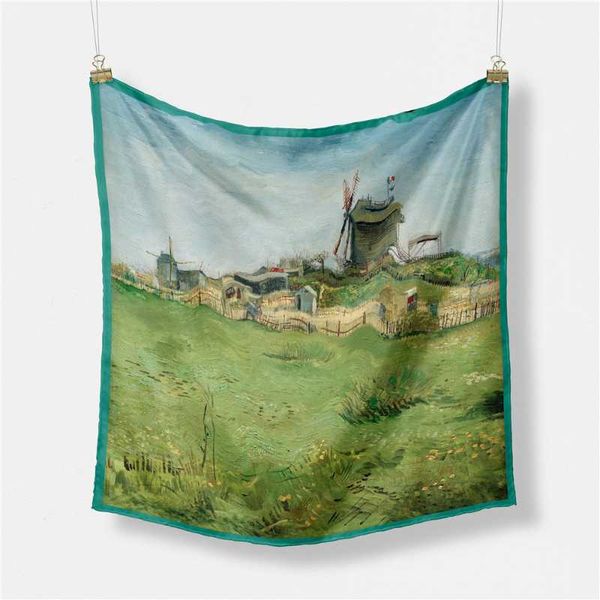 scarves twill silk scarf woman watchtower painting square wraps bandana small hijab foulards tie headband neckerchief 53cm, Blue;gray
scarves twill silk scarf woman watchtower painting square wraps bandana small hijab foulards tie headband neckerchief 53cm, Blue;gray
