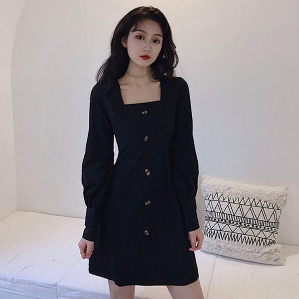 casual dresses korean balck dress women autumn spring long sleeve square collar slim button mini plus size 4xl, Black;gray
casual dresses korean balck dress women autumn spring long sleeve square collar slim button mini plus size 4xl, Black;gray