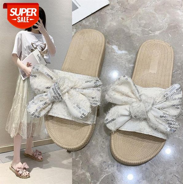 sequined bowknot korean outdoor cloth slippers female student flat sandals and #dw1j, Black
sequined bowknot korean outdoor cloth slippers female student flat sandals and #dw1j, Black